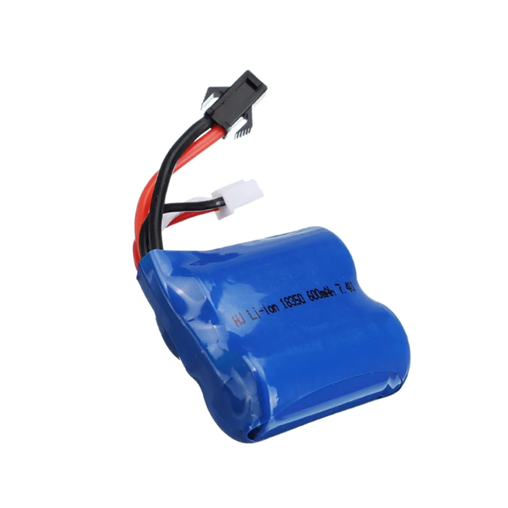 7.4V 600mAh 18350 Li-ion Battery + 7.4v Charger for Skytech H100 H102 High Speed Rc Racing Boat for JJ RC S1 S2 S3 S4 S5 Battery
