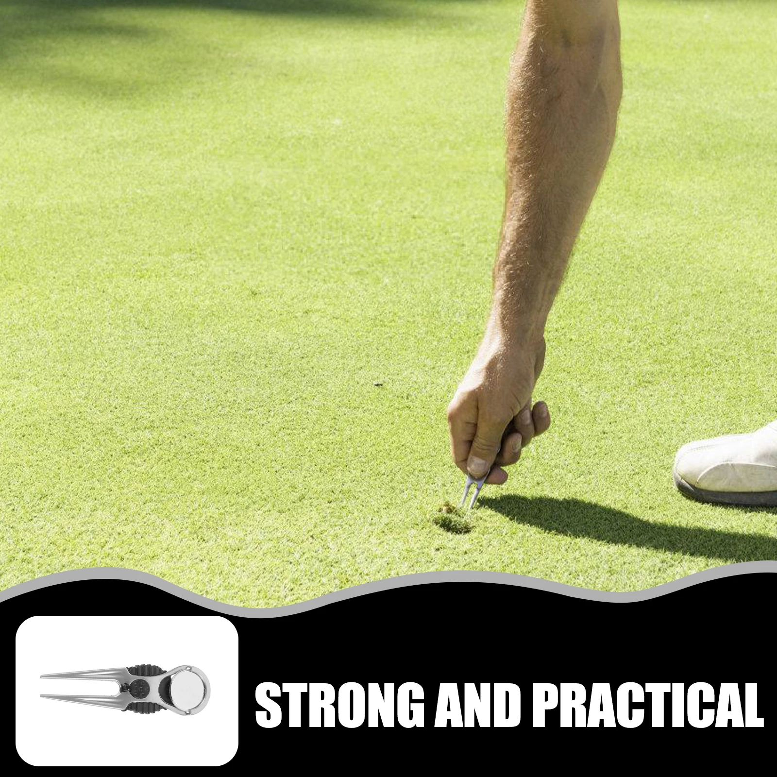 

2pcs Golf Divot Repair Tool Portable Ball Marker For Outdoor Sports Course Club Players Accessory