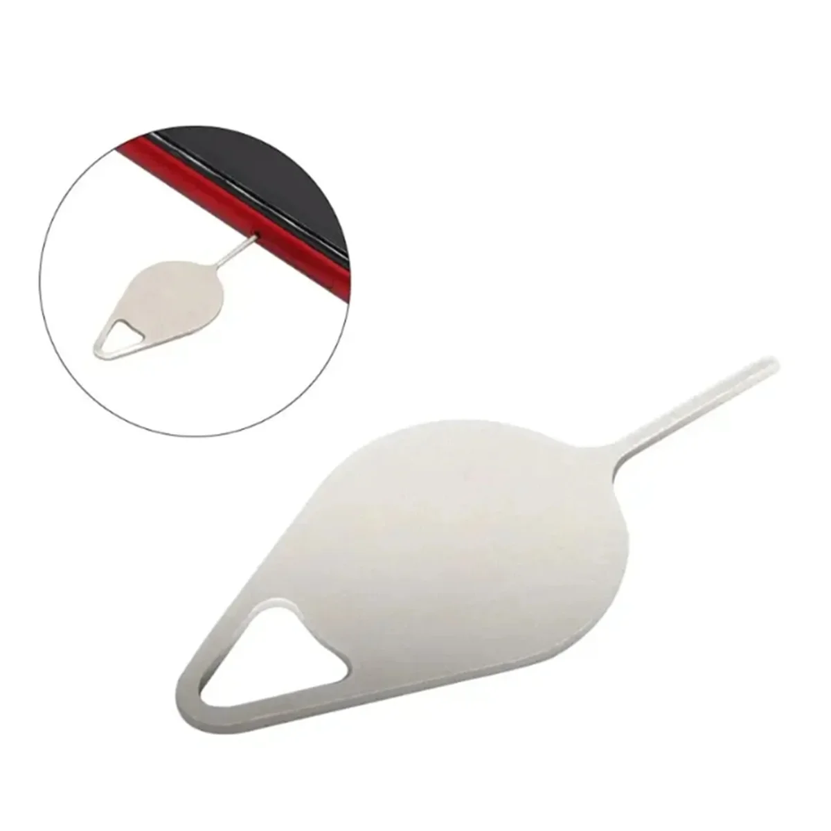 BAAQ 50pcs/Set Sim Card Tray Removal Eject Pin Key Tool Steel Needle Silver