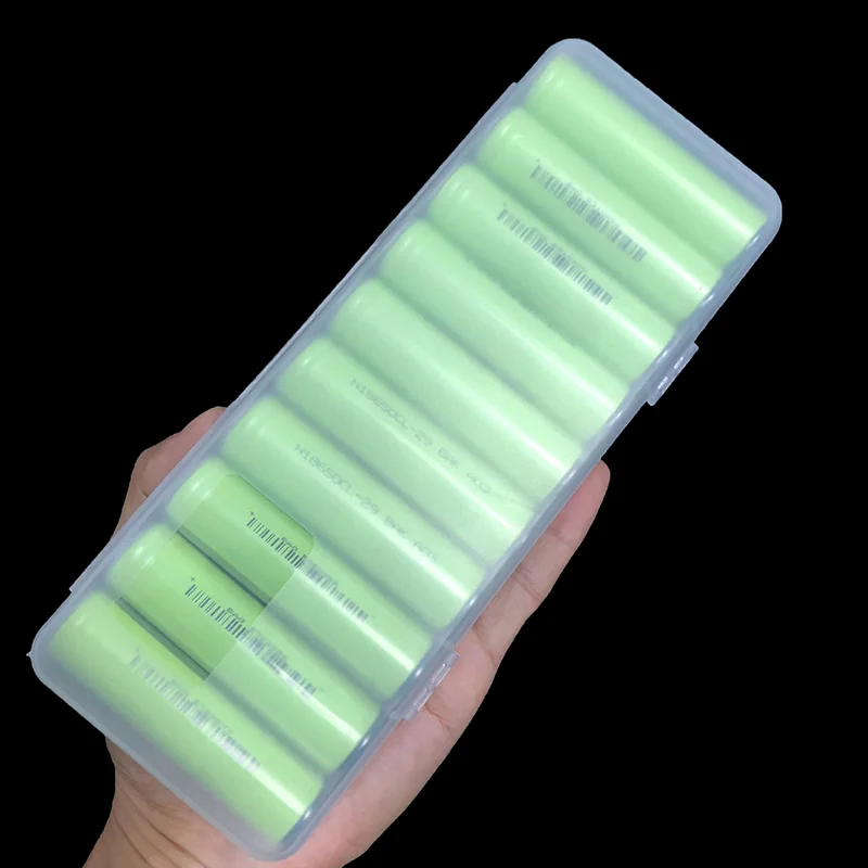 10 Slots Transparent Plastic Battery Storage Box Hard Container Holder Case For AAA/AA/18650 Battery Organizer Accessories 1PC