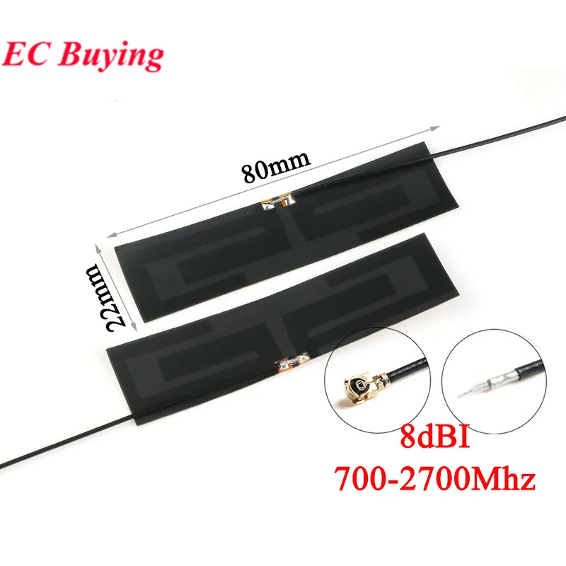 10PCS/1PC 8DBI GSM/GPRS/CDMA/WCDMA 2G 3G 4G LTE Built IN Circuit Board FPC Antenna Wireless Modem IPEX IPX/U.FL Connector RG1.13