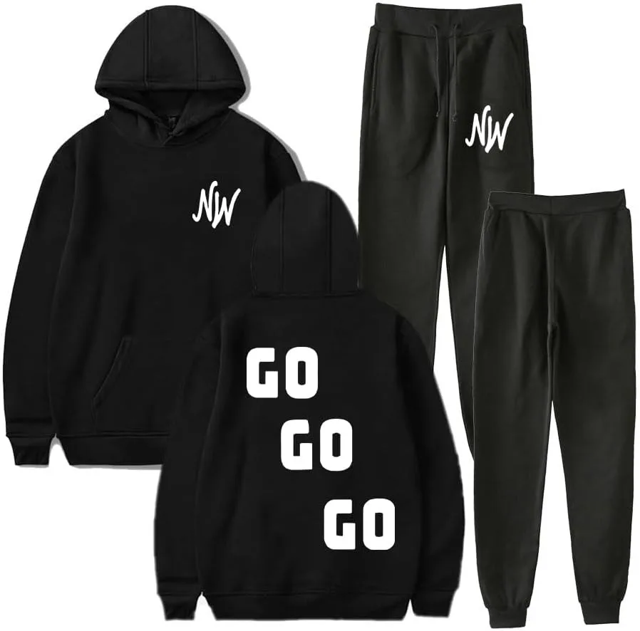 Nidal Wonder Go Go Go Merch Hoodie Jogger Pants Two Piece Set Sweatshirts+Sweatpants Women Men's Set