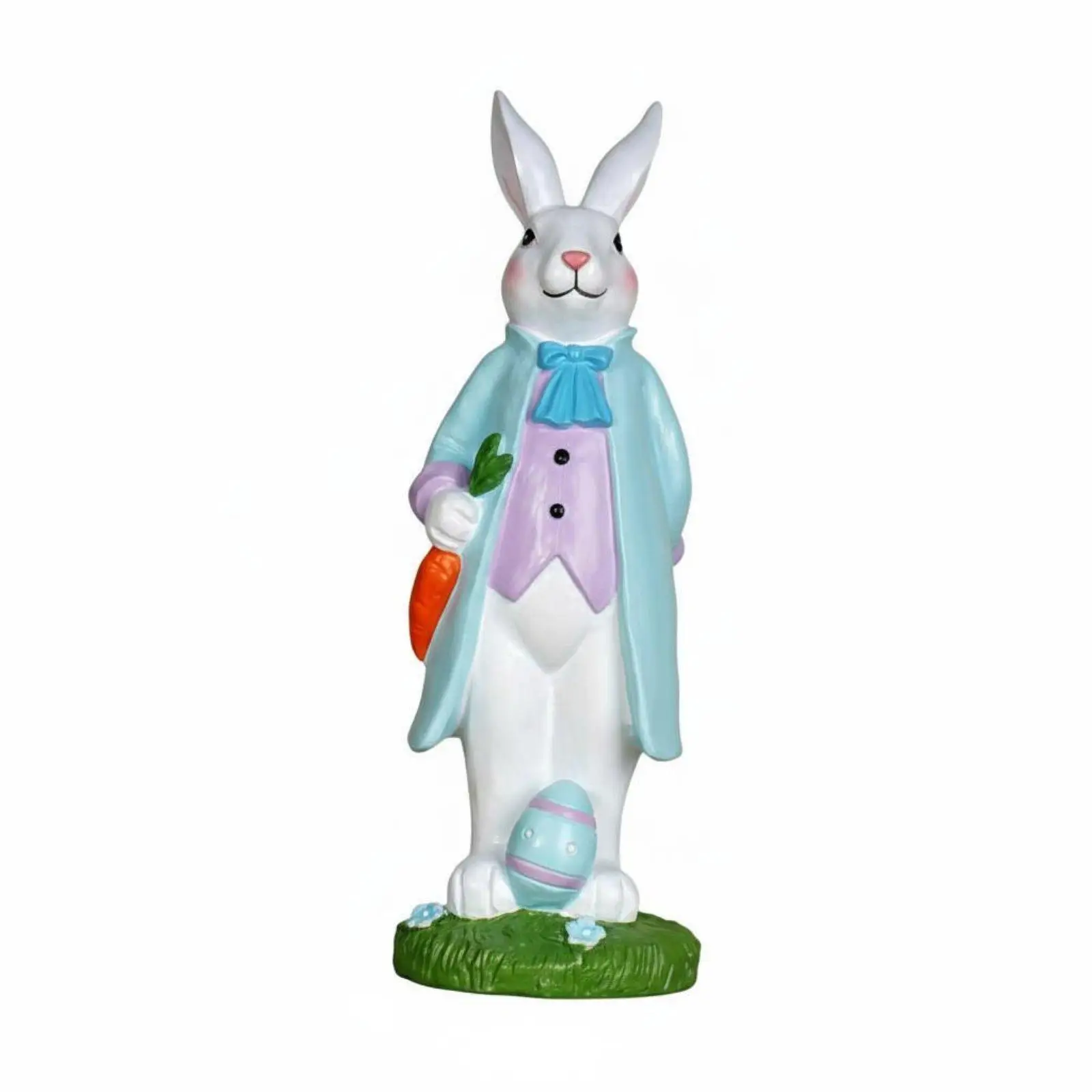 Easter Bunny Figurine Adorable Design Resin Hare Figurine Set Detailed Craftsmanship Resin Hare Statue for Collectors, Entryway,