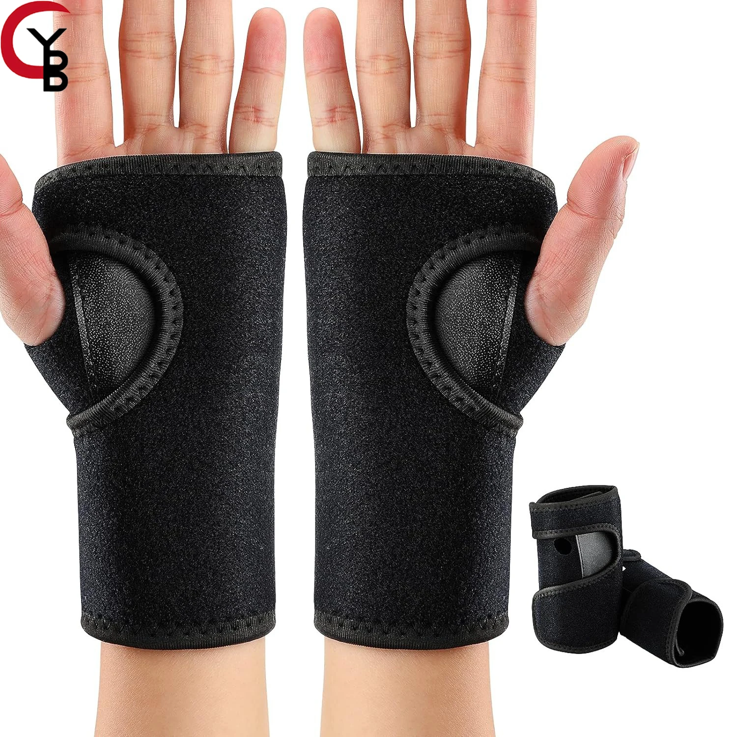 

2 Pieces Carpal Tunnel Wrist Braces for Night Wrist Sleep Support Brace Wrist Splint Stabilizer and Hand Brace Cushioned