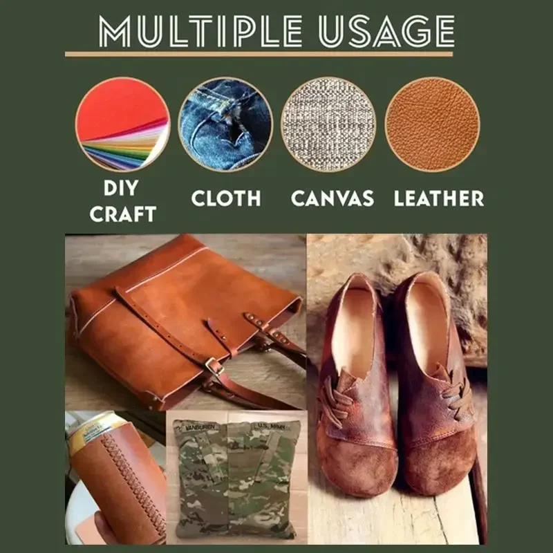DIY Hand Sewing Machine Waxed Thread for Leather Leather Sewing Tool Leather Craft Edge Stitching Belt Strips Shoemaker Tools