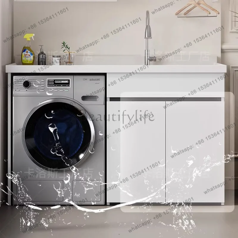 Laundry Cabinet Nordic Creative Balcony Honeycomb Aluminum Customizable Bathroom Furniture muebles de baño