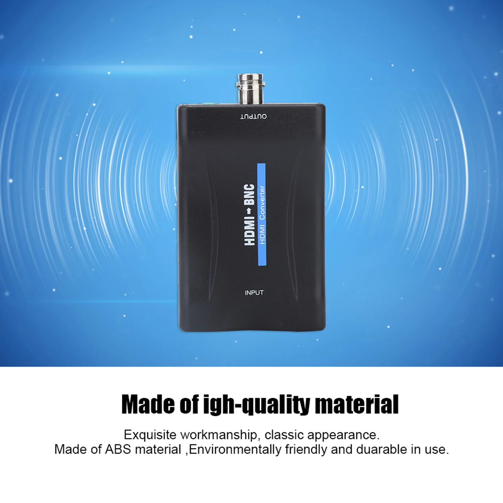 HDMI to BNC Composite Video and 3.5mm Audio Signal Converter Adapter 480i 576i Support for NTSC / PAL