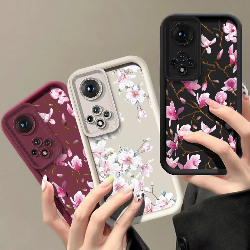Fiore Cassa Del Telefono Del Silicone Per Huawei Honor Magic 7 Lite 6 5 Pro X60 X30 X9C X9 X8B X8A X7A X7 X6A X8C Antiurto Copertura Opaca