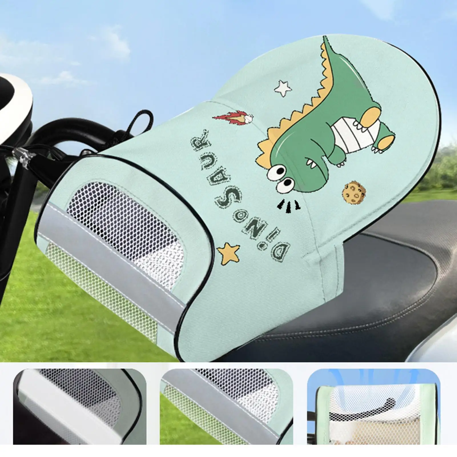 Motorcycle Handlebar Cover Waterproof Sun Protection Gloves Summer Windproof Electric Bike Hand Shield Sunscreen Handle Covers