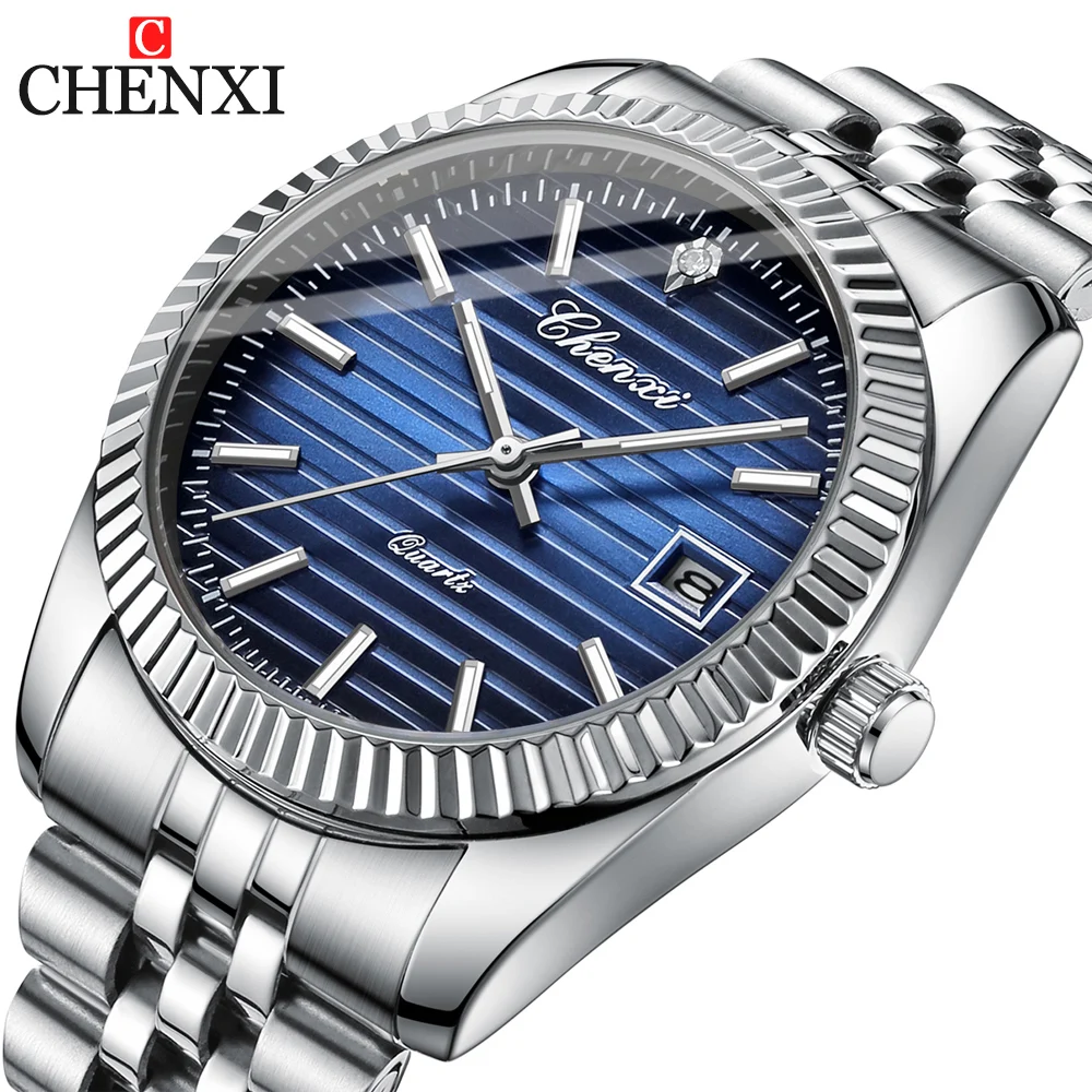 CHENXI 2024 New 35mm Men\'s Quartz Watches Stainless Steel Business Sports Calendar Classic Creative Wristwatch for Men