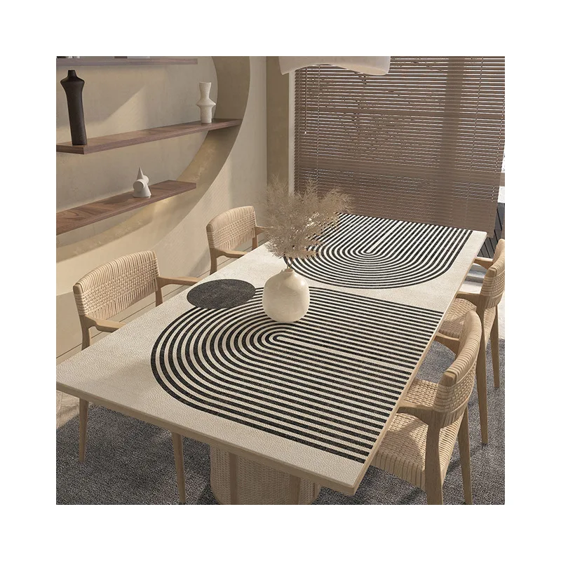 Waterproof Oil Insulation Table Mat, PVC Tablecloth, Washless, Non-Slip, Light Luxury, High-Grade Coffee Table Mat