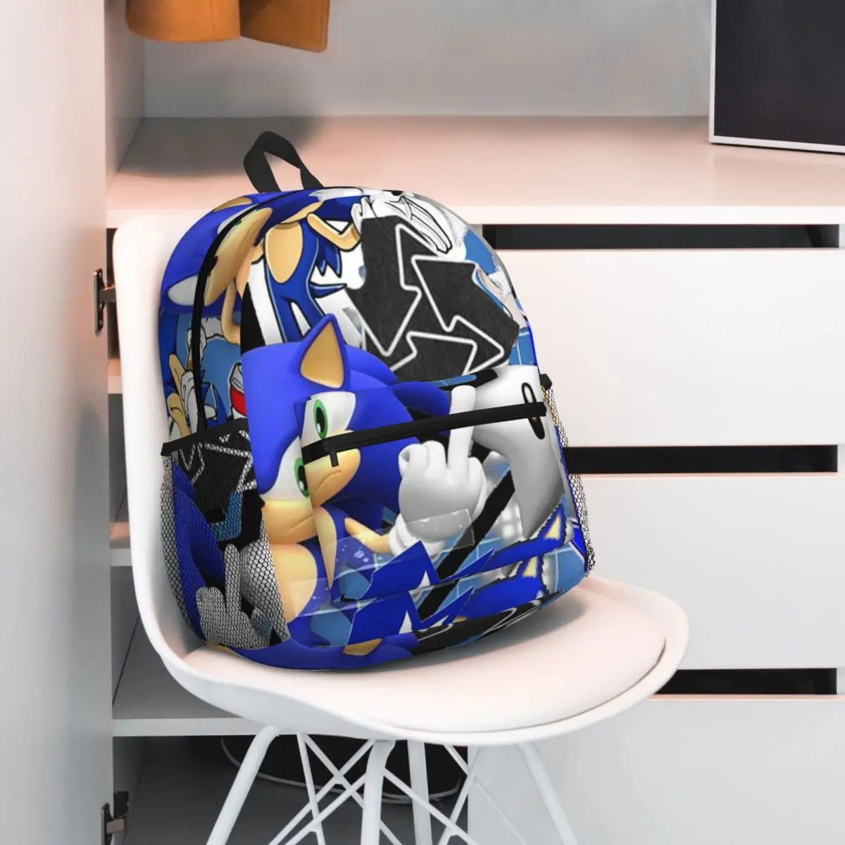 Sonic The Hedgehog Backpack Daypack Large Capacity Children BookBag School Bag Shoulder Bags for Men Women