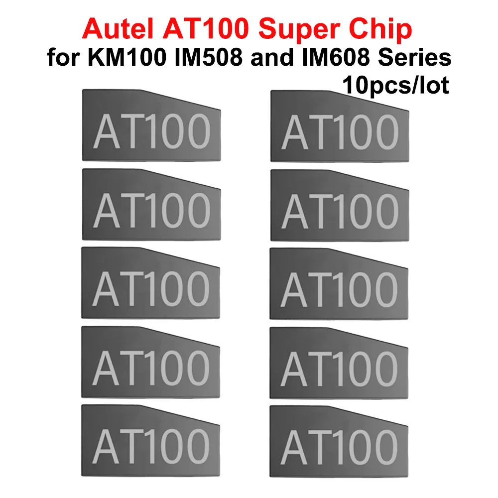 10pcs/lot 2025 Autel AT100 Chip Universal Transponder Chip Compatible with KM100 IM508 and IM608 Series