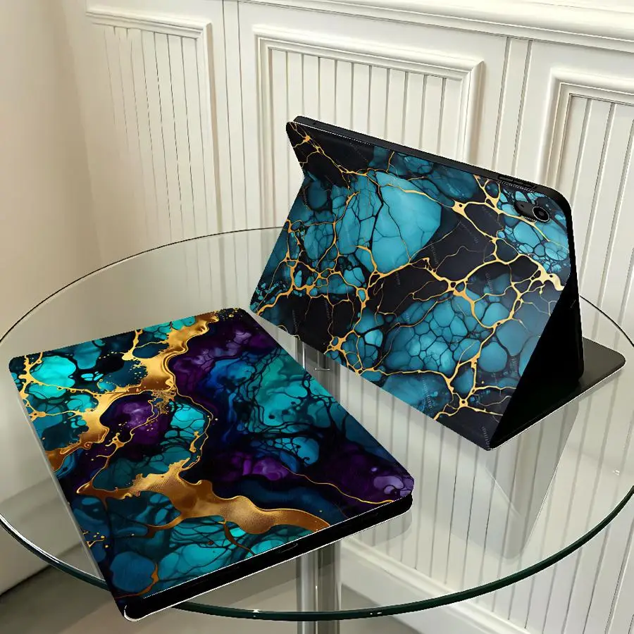 Dark Bubble Pattern With Pencil Holder Case for Xiaomi Redmi Pad SE K Pad 8.8 9.7 12.4 Inch Pad 5 6 7 8 Pro Pad 6s Pro 7 Ultra 2