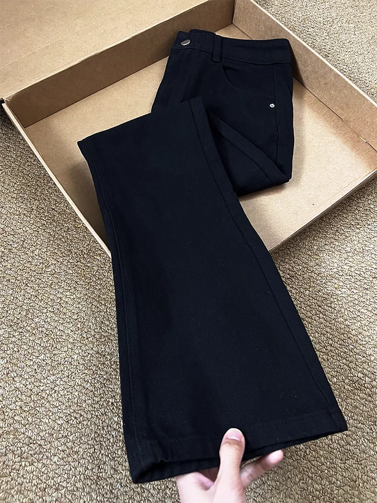 

Мужские джинсы Bla Slim Fit Thiened Straight Leg: осенне-зимняя коллекция, американский уличный стиль, износостойкие, повседневные, с расклешенными штанинами.