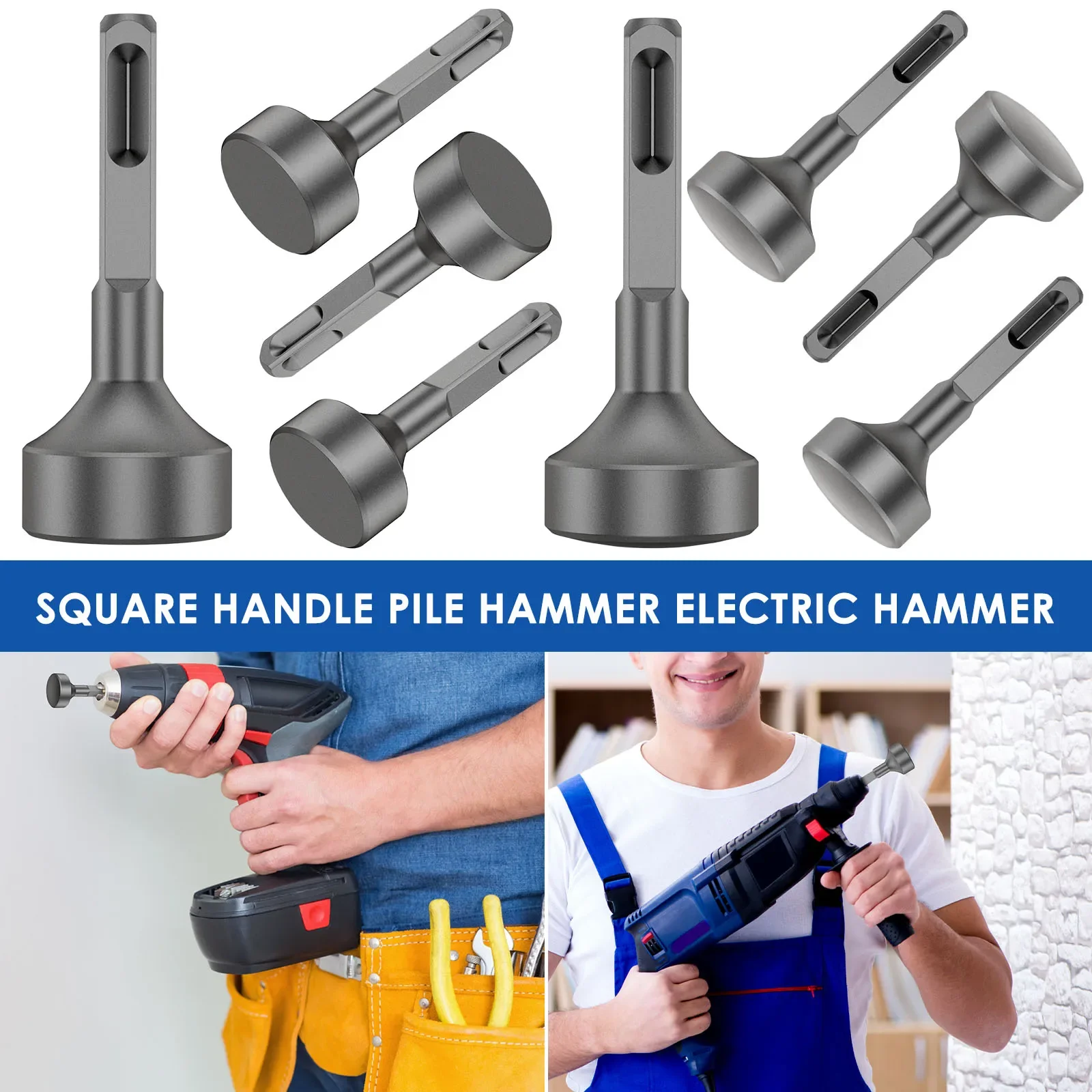 

4Pcs New SDS Max Hammer Drills Rustproof Steel Hammer Drill Ground Rod Driver Impact Resistant Ground Rod Bit Driver Compatible