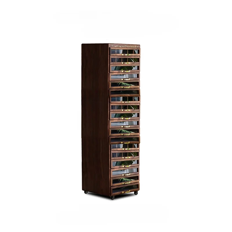 

Modern Minimalist Creative Antique Style Black Walnut Solid Wood Living Room Bedroom Storage Cabinet