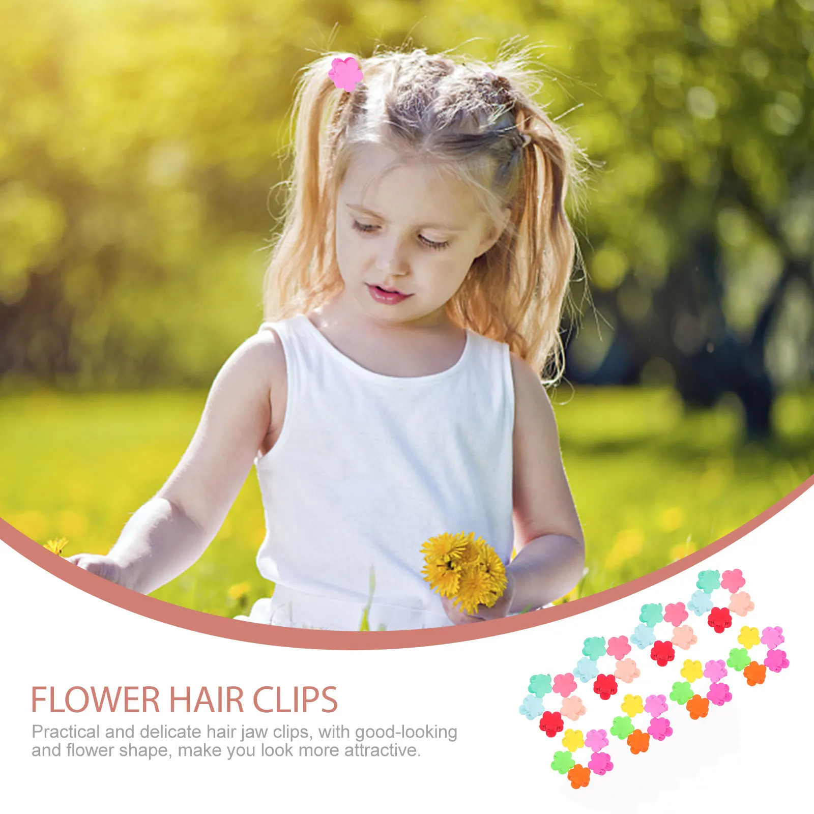 

80Pcs Premium Flower Hair Clips for Kids Cute Small Claw Clips for Stage Performance and Birthday Small Hair Clip
