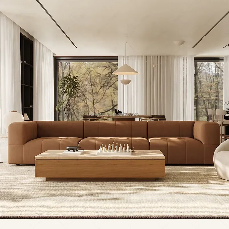 

New Living Room Furniture Sofa Set Living Room Genuine Leather Sofa Dario Modular Sectional Sofa