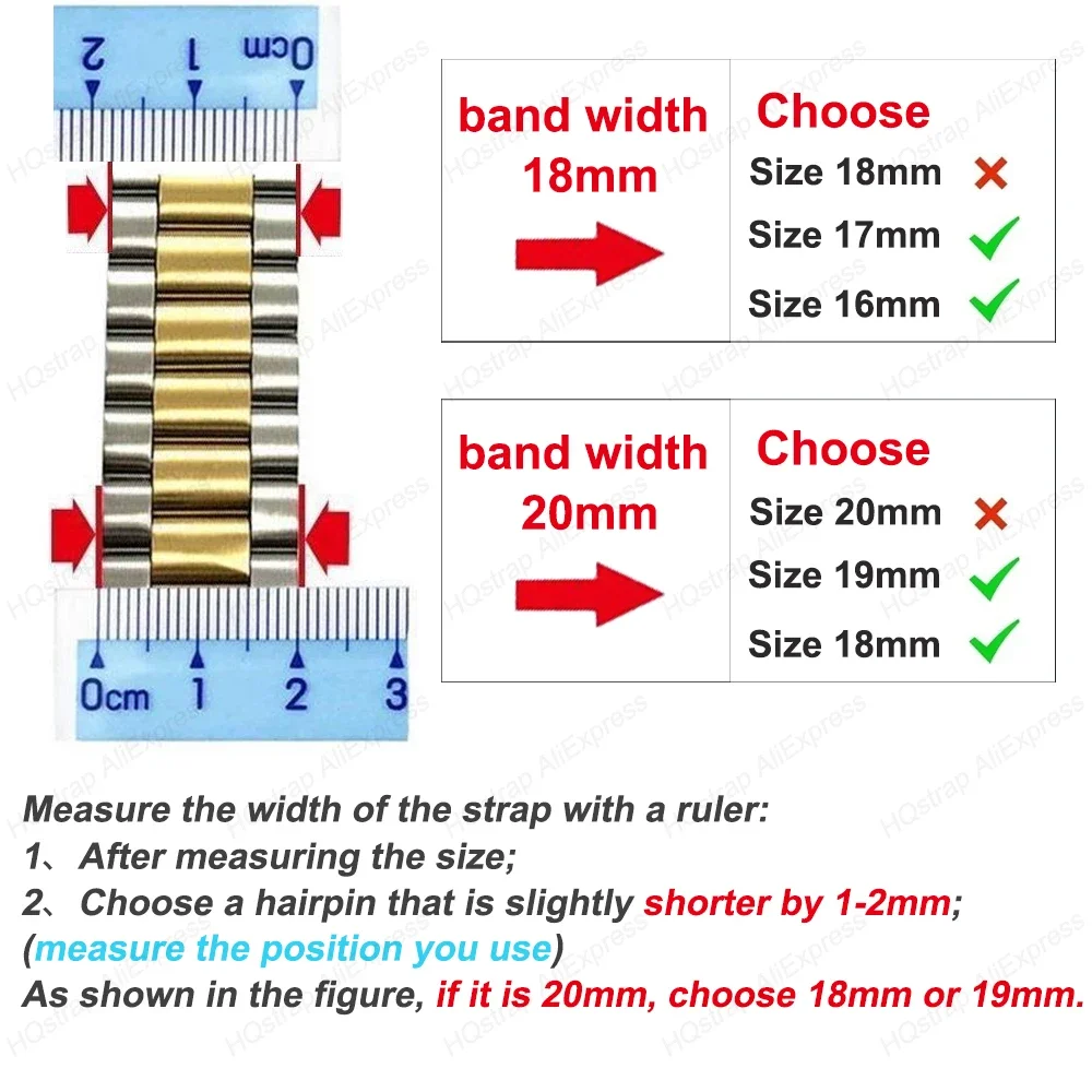 Pasadores de enlace de correa de reloj de Metal, herramientas de reparación de correa de acero inoxidable, 30 piezas, 18mm, 20mm, 22mm, 24mm, 8mm-26mm, 0,8/0,9/1,0mm, accesorios