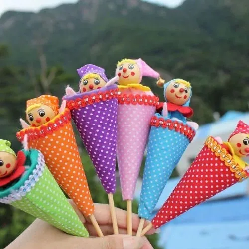 Telescopic Stick Doll Rabbit Frog Mouse Bee Cartoon Model Animal Puppets Toy Clown Pop Up Puppet Kids Practical Jokes Toy