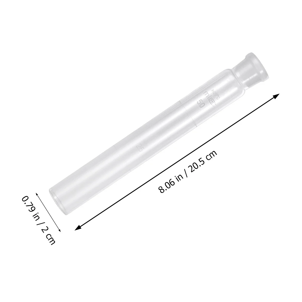 50ml Glass Colorimetric Cylinder Eco-Friendly Durable Accurate Measurement for Laboratory Experiment Tools Color Comparison Tube