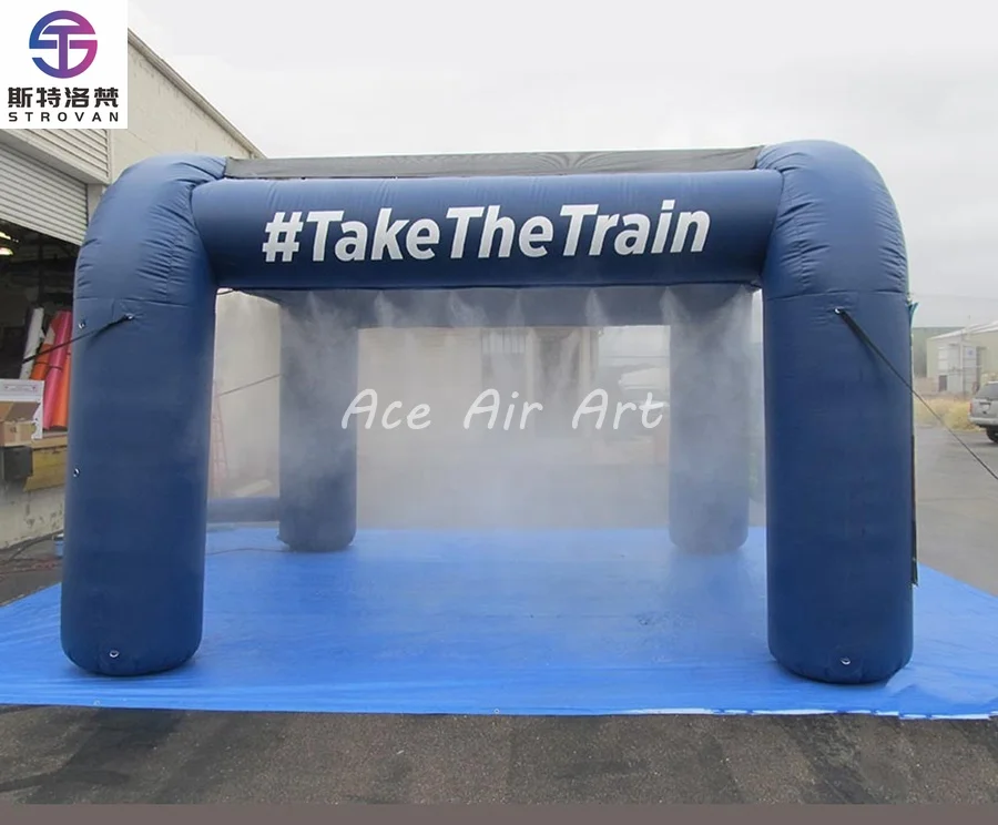 

STLF Large Outdoor Portable Inflatable Mist Tent Oxford PVC Material with Blower Accessory for Beach Party Promotions and Events