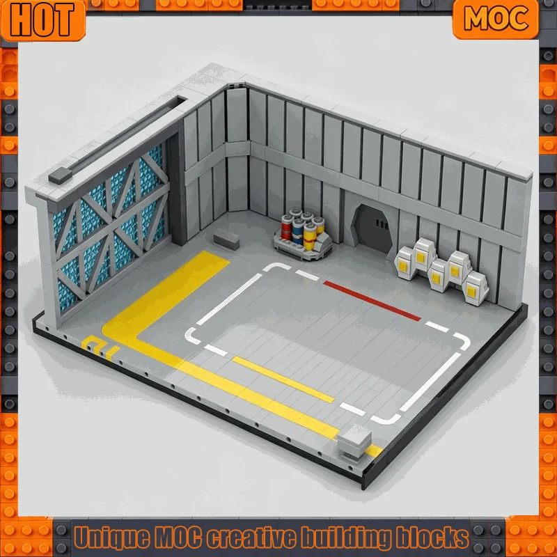 2878PCS Sci Fi Hangar Bay Interior Model Building Blocks Custom DIY Creative Educational Assembly Toy Collection Display Gifts