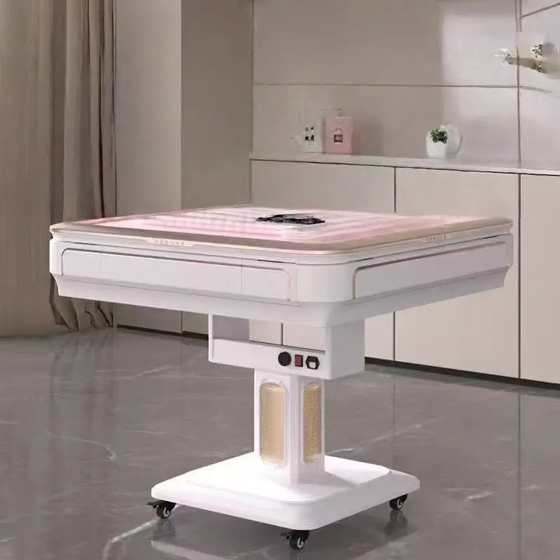 Machine de mahjong pliante, table à manger automatique, table de mahjong domestique à double usage