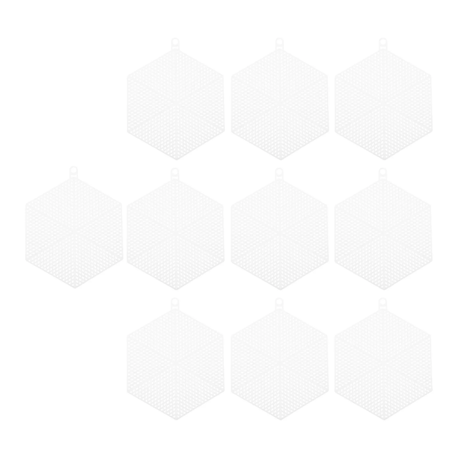 10Pcs 3D Embroidery Mesh Plastic Sheets White Smooth Surface DIY Cross Stitch Yarn Crafting Canvas Sheets for Handmade Coasters