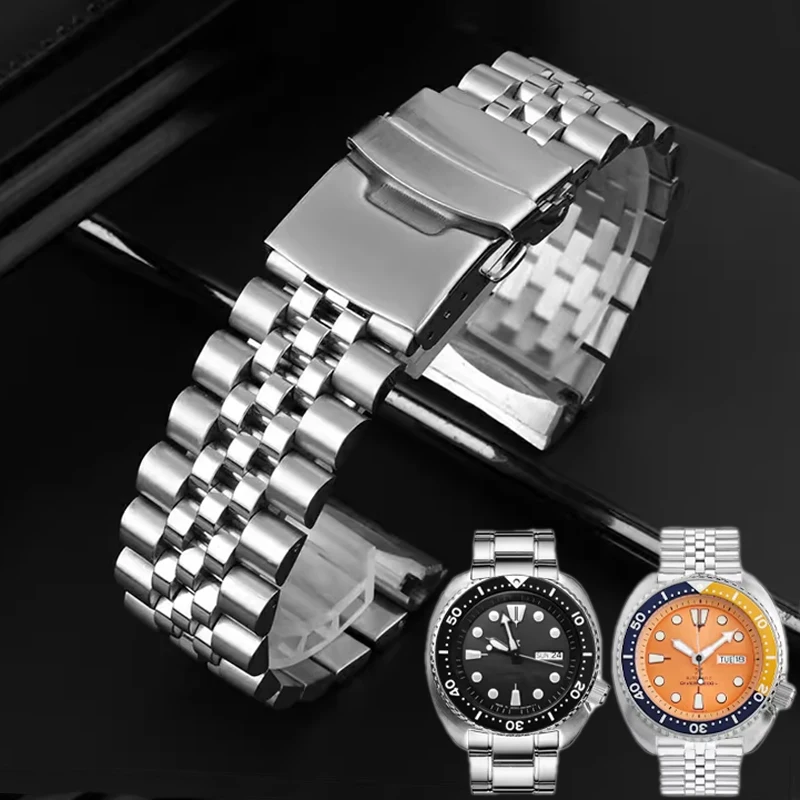 

Ремешок для часов Seiko Abalone Series Turtles Prospex SRPA21 SRP777 SRPC25 SRP773 SRP775 SRP779, твердый нержавеющий браслет 22 мм