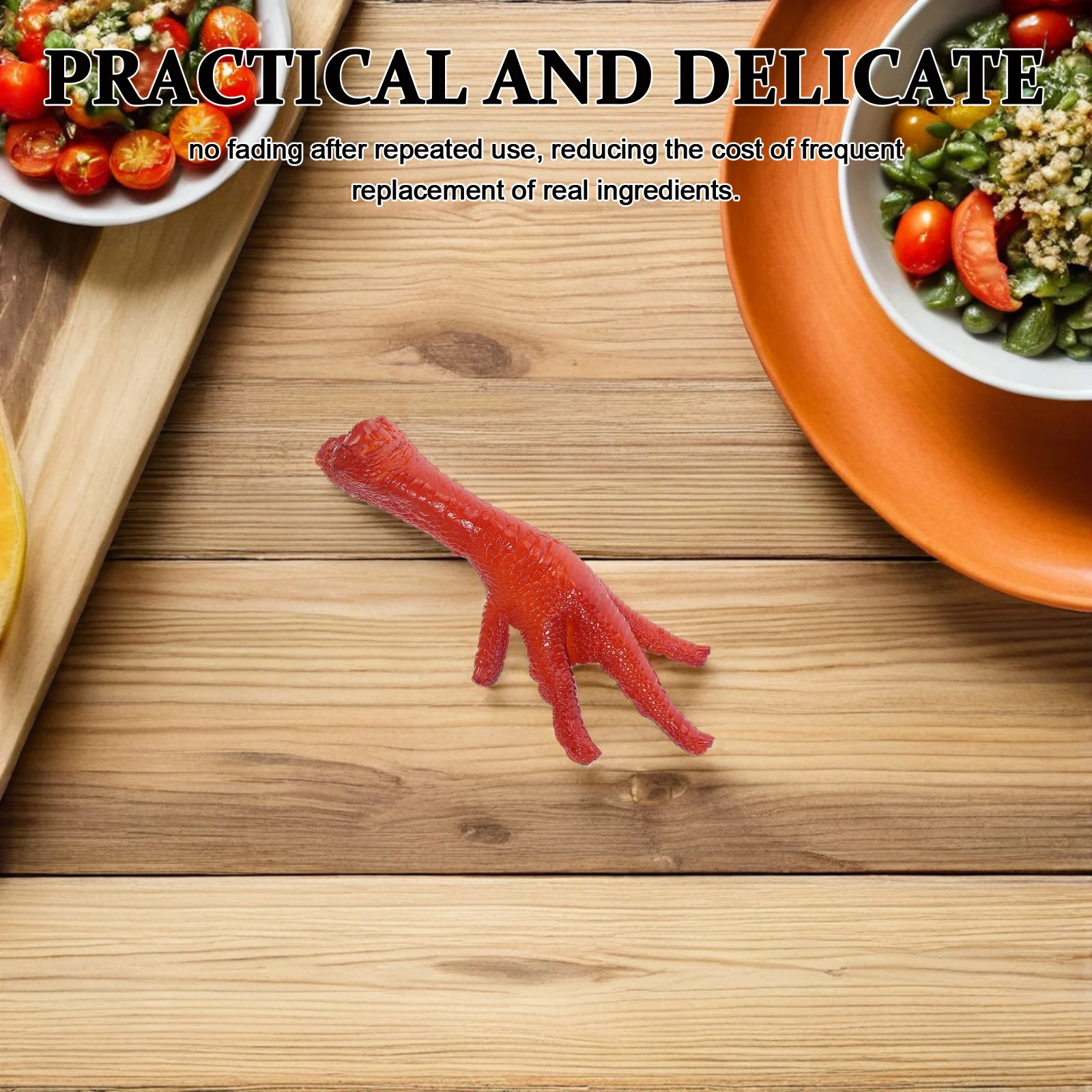 

3Pcs Realistic Chicken Feet Prop Versatile Decorative Shooting Supplies for Restaurant Event DIY Plate Chicken Feet Model
