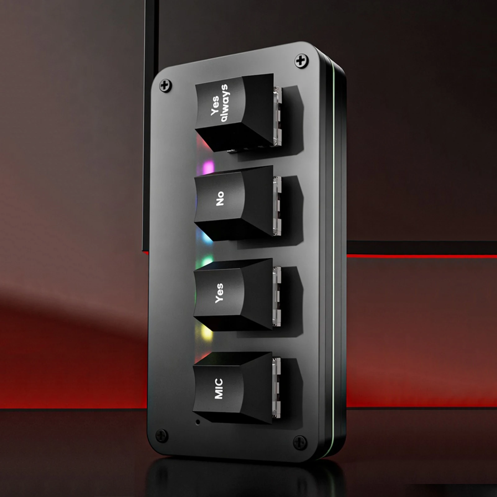 4-Key Mini Shortcut Keypad Voice Input Speech to Text 2.4G Wireless USB-C RGB Backlit Office Keyboard Plug Play
