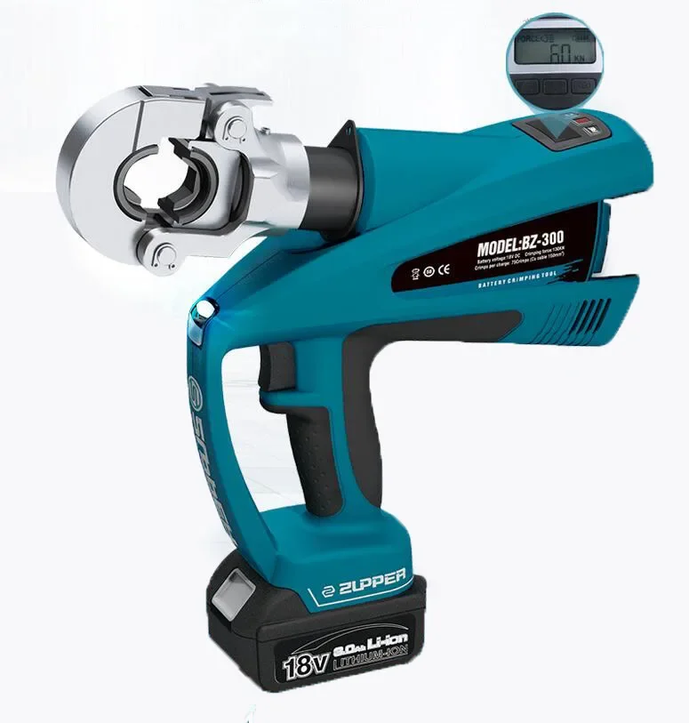 

BZ-300 Battery Hydraulic Crimping Tool For Cu/Al 16-300MM² With Lcd Display