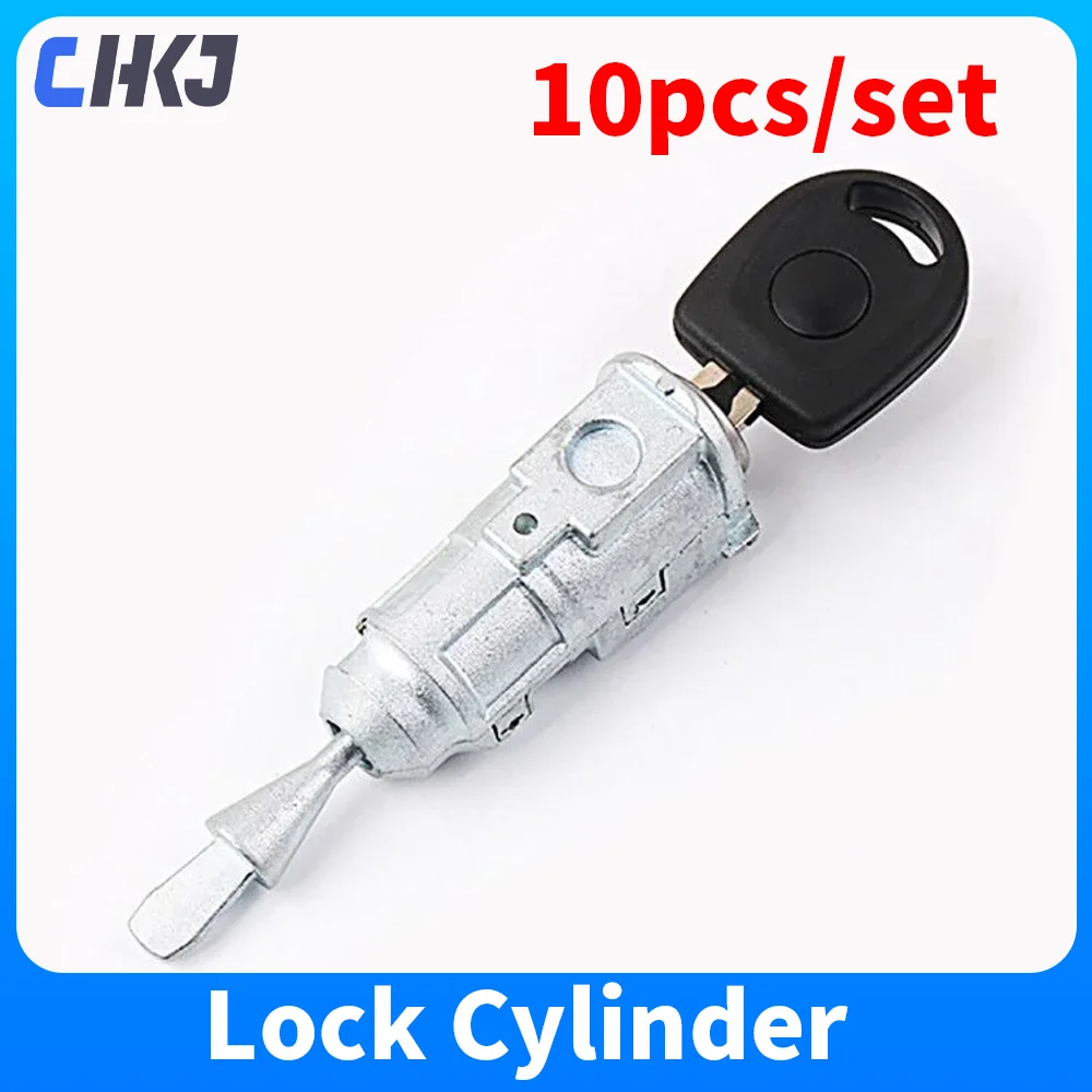 

CHKJ 10pcs Car Door Lock Cylinder for VW Volkswagen New santana Jetta Polo Tiguan Left Front Main Door Lock Core Locksmith Tools