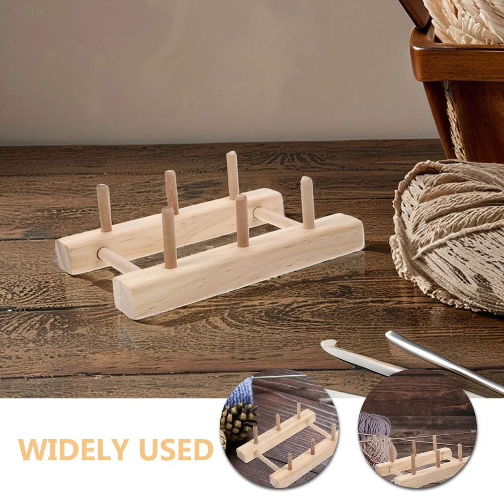 

2pcs Thread Rack Wooden Spool Holder Sewing Yarn Organizer Knitting Tool Storage Rack Embroidery Floss Bobbins