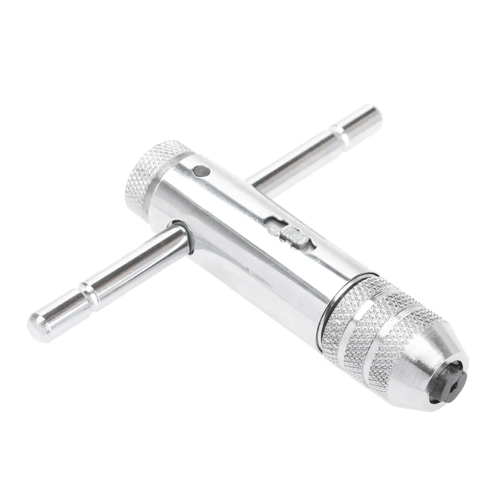 DRELD Adjustable 3-8mm T-Handle Ratchet Tap Wrench with M3-M8 Machine Screw Thread Metric Plug Tap Machinist Tool