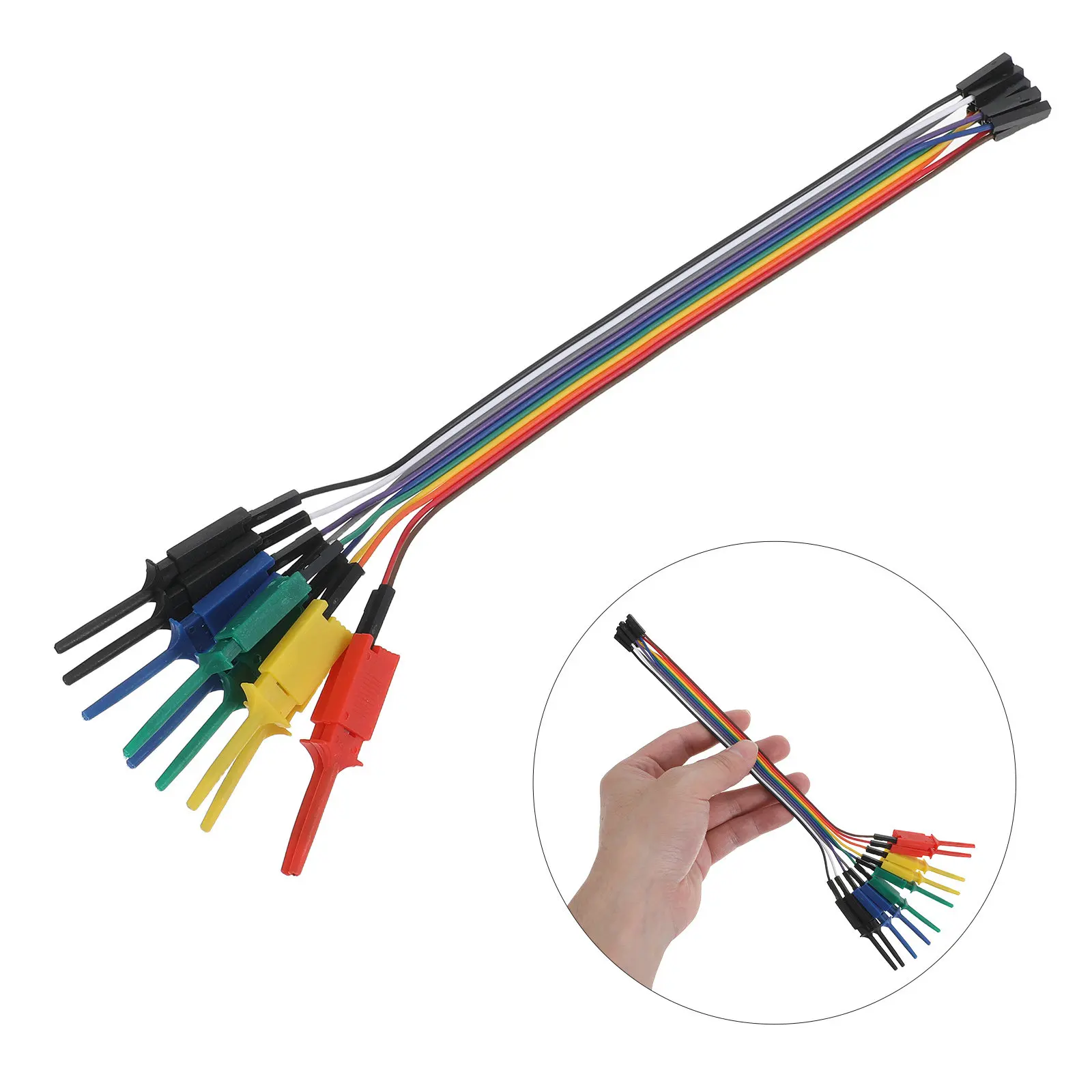 Precision Circuit Testing Clips Set Mini Hook Test Clips for Logic Analyzer Smd Pcb Debugging Ttl Logic Leads Electronics Test