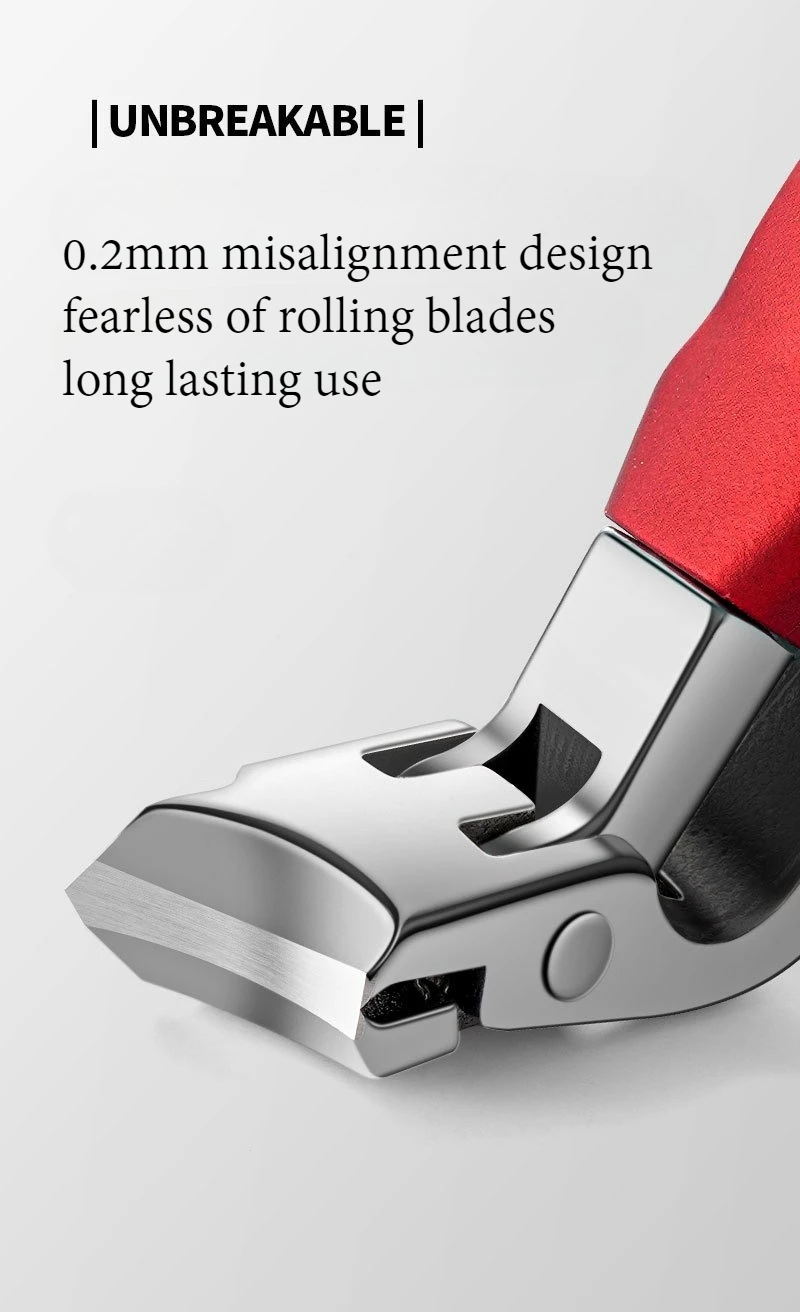 مقص أظافر الكوع الجديد، مقبض مطاطي منزلي، مقص أظافر كبير الفم، مقص أظافر فم قطري، أداة تشذيب أظافر القدم