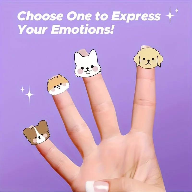 120 قطعة من رقع حب الشباب بتصميم كلب جديد - شفافة ولطيفة وقابلة للتنفس للبثور والعيوب