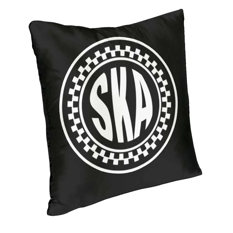 Fashion Ska Stamp Cushion Cover 45x45cm Velvet Reggae Music Pillow Case for Car Square Pillowcase Living Room Decoration