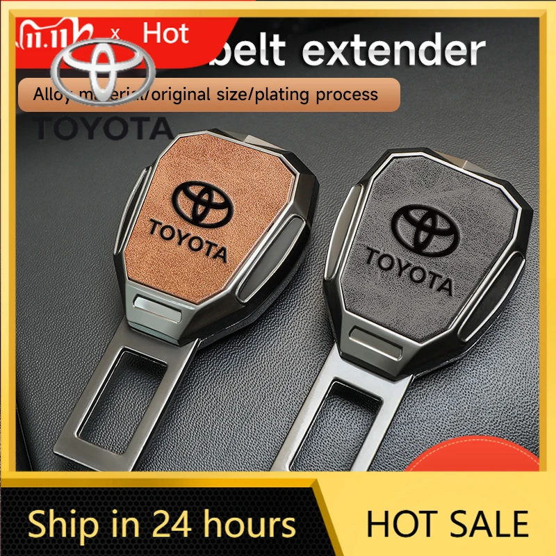 

Car Stickers Fot Toyota 2026 New Car Safety Belt Extender Seat Belt Cover For Toyota Rav4 CHR Yaris Prius Avensis Corolla Camry