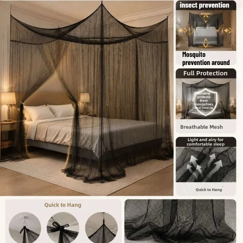 Square Ceiling Hammock Mosquito Net Breathable Thin Mesh Mosquito Proof Curtains Suitable for Bedroom Decoration