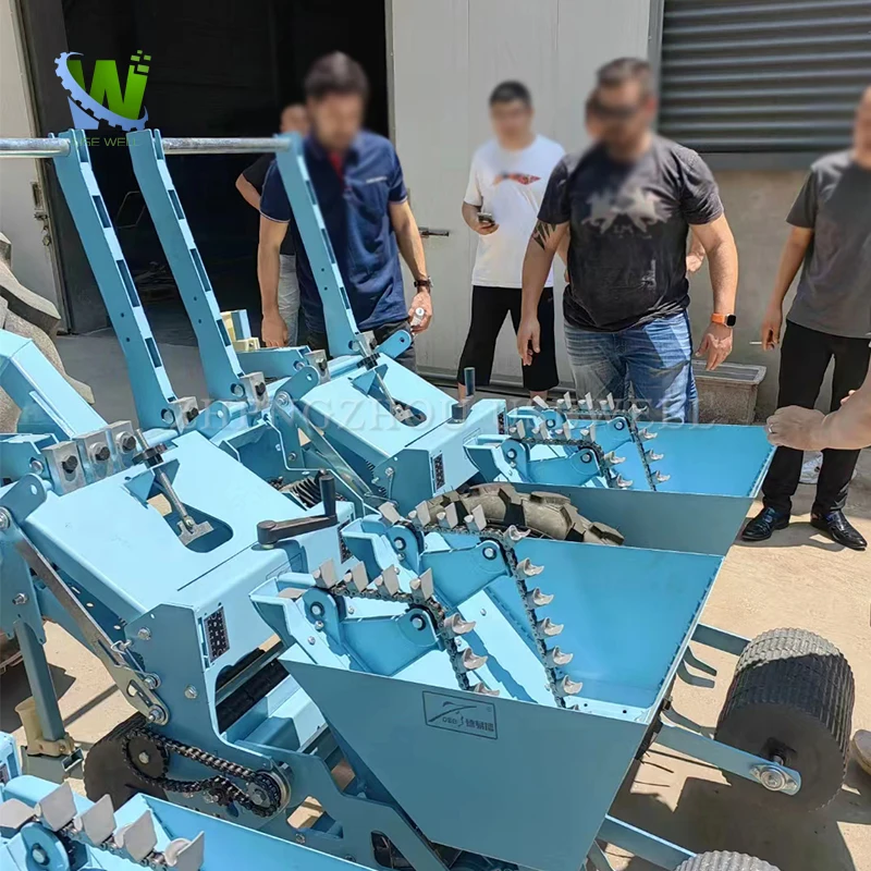【Hot】2 Rows Garlic Planting Machine Planter New Hand Two Wheel Tractor Onion Planter for Garlic Seeder