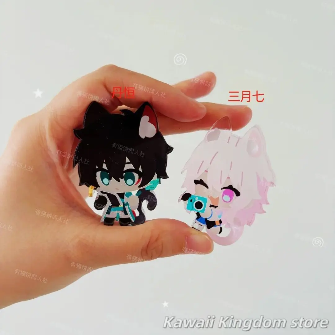 Honkai: Star Rail Dan Heng 7 de marzo Himeko Walter Yang lobo plateado Esmeralda Anime soporte acrílico modelo placa decoración de escritorio signo