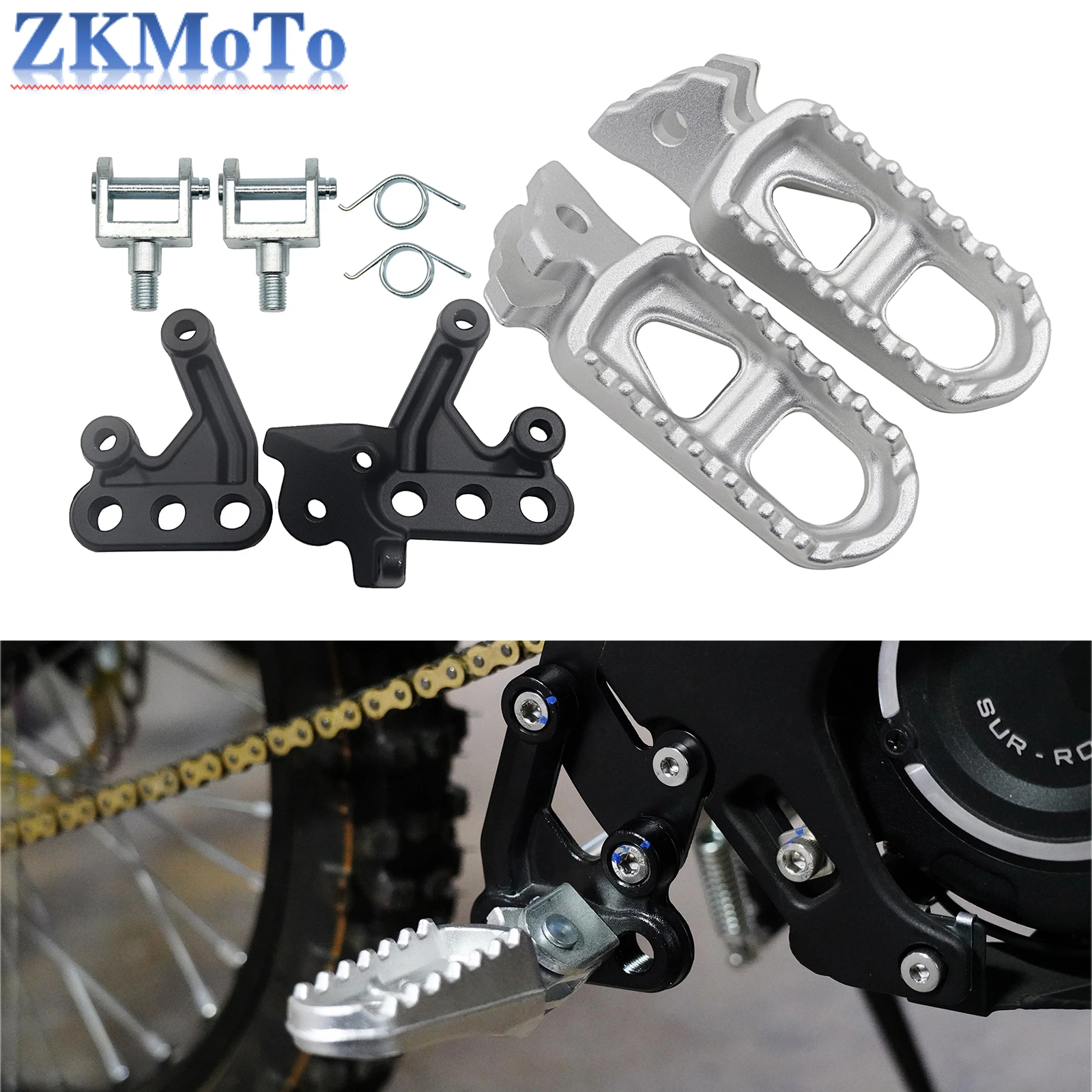 

Electric Motorcycle Aluminum Foot Pegs Rest Footpegs Adapter link bracket For Sur Ron Sur-Ron Surron Light Bee X & Light Bee S