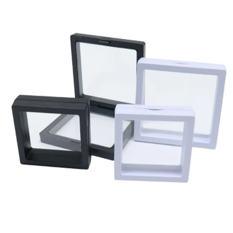 White Transparent Suspension Display Cases Jewelry Box Necklace Storage Holder 1PC