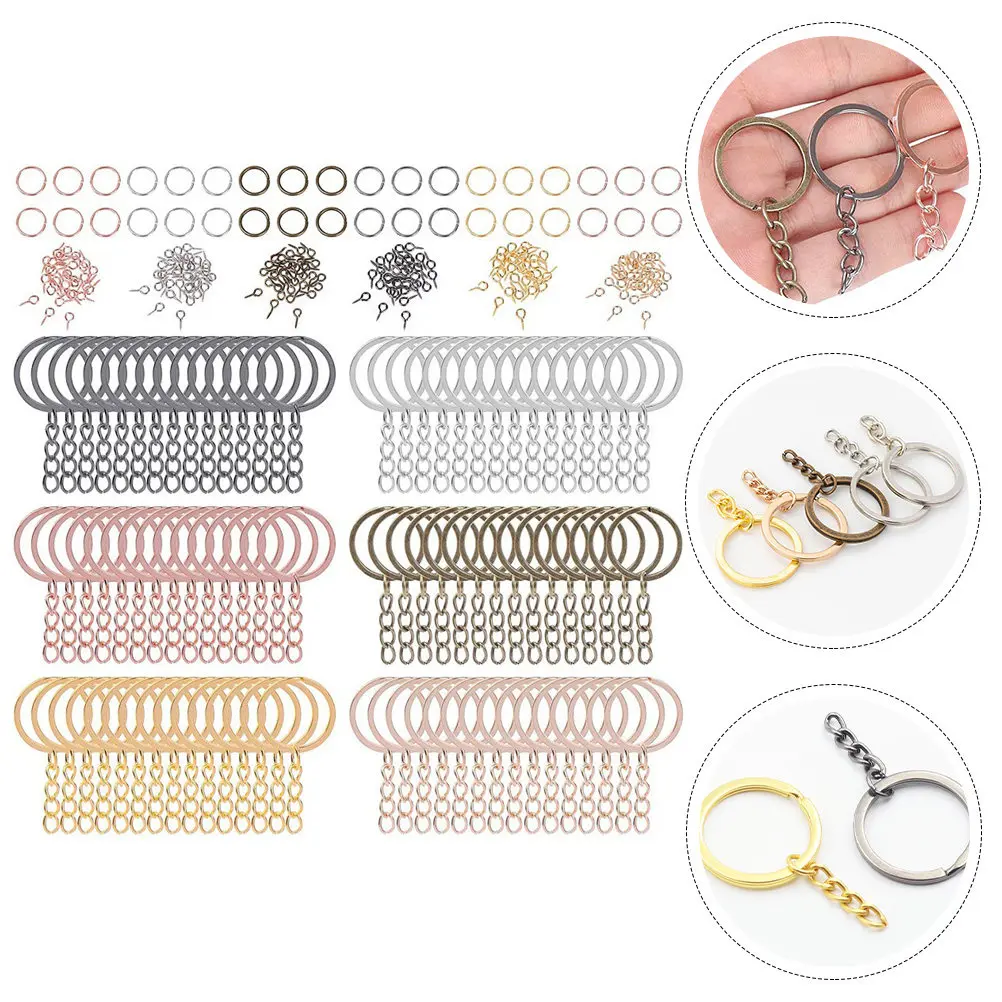 

Набор из 450 шт. соединителей для брелоков, открытых соединительных колец, винтовых крючков-гвоздиков из сплава для изготовления ювелирных изделий и поделок, оптовый набор