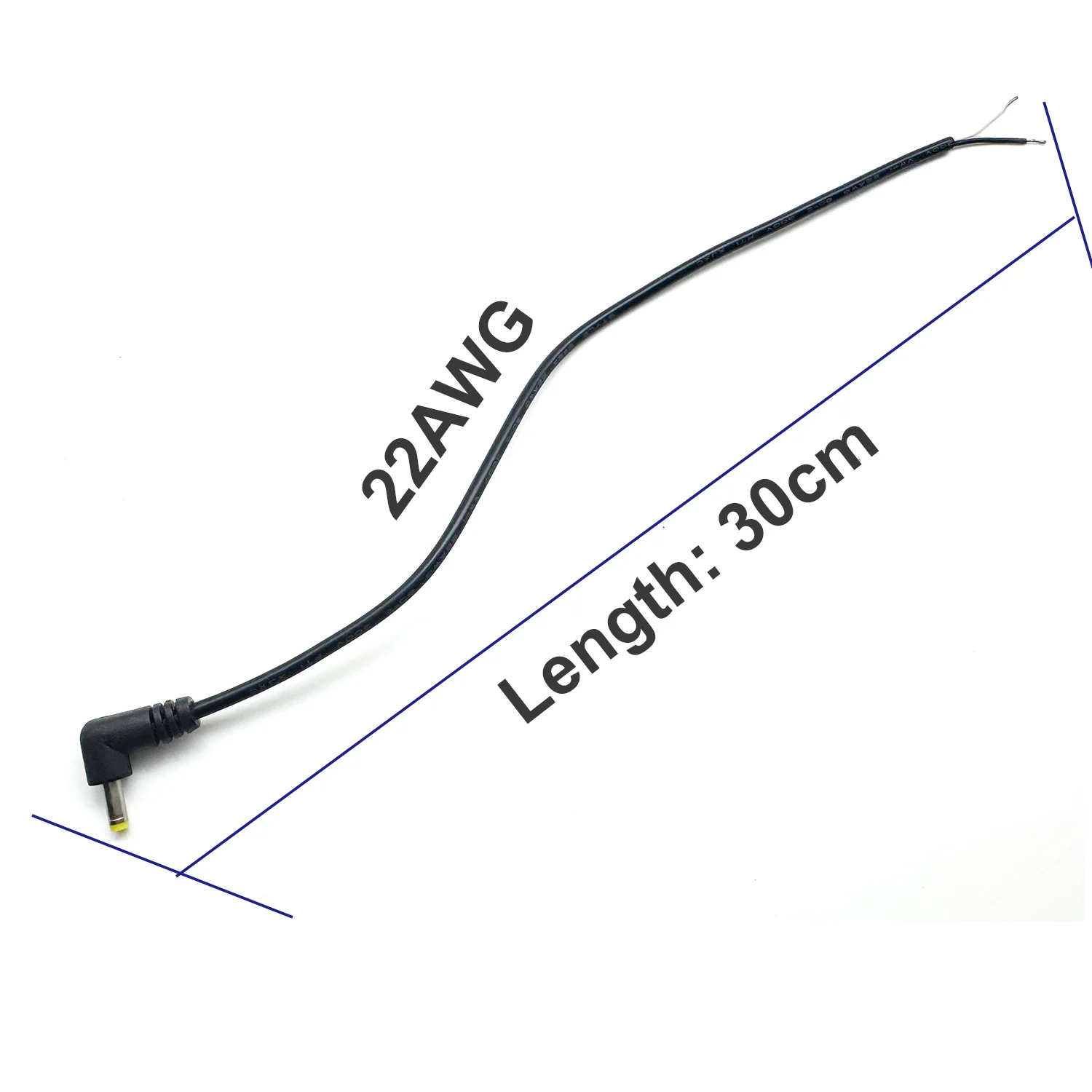 Câble d'alimentation cc à Angle droit, 2 pièces, 4.0mm 1.7mm, prise à 90 degrés 12V 24V pour caméra de vidéosurveillance, bande lumineuse LED, routeur, cordon d'alimentation pour caméra de tableau de bord