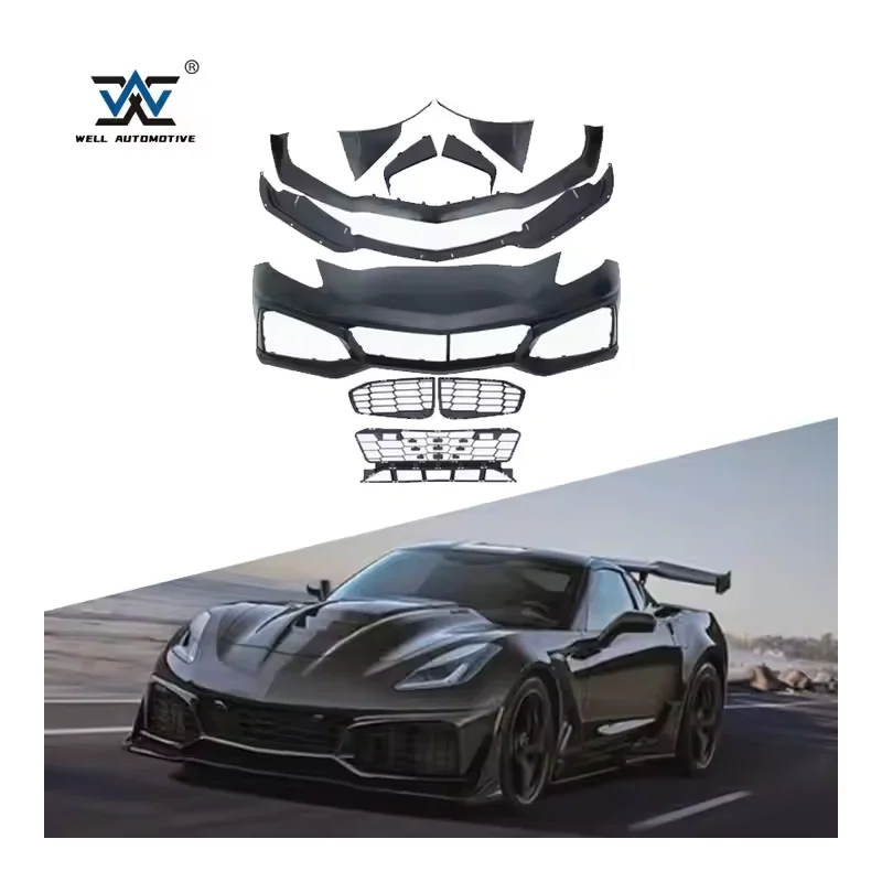 

Black series style carbon fiber material car bumper for Corvette 14-19 ZR1 front bumper